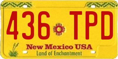 NM license plate 436TPD