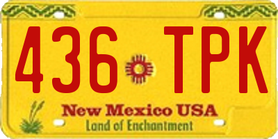 NM license plate 436TPK