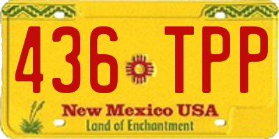 NM license plate 436TPP