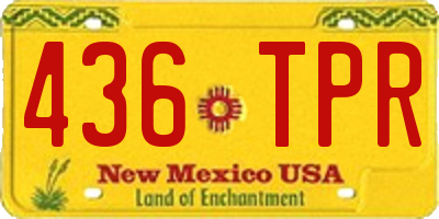 NM license plate 436TPR