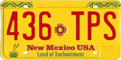 NM license plate 436TPS