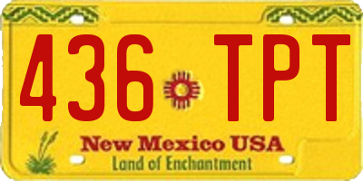 NM license plate 436TPT