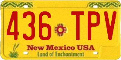 NM license plate 436TPV