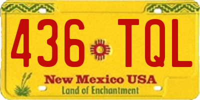 NM license plate 436TQL