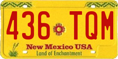 NM license plate 436TQM