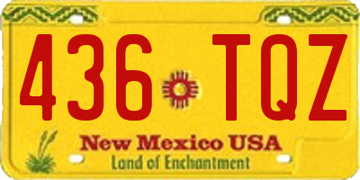 NM license plate 436TQZ