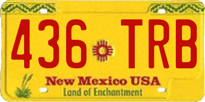 NM license plate 436TRB