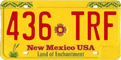 NM license plate 436TRF