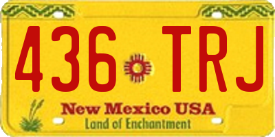 NM license plate 436TRJ