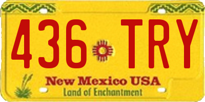 NM license plate 436TRY