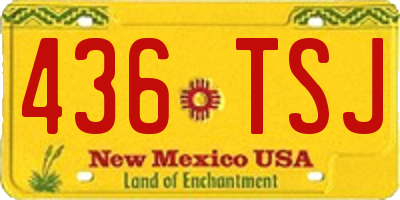 NM license plate 436TSJ