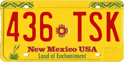 NM license plate 436TSK