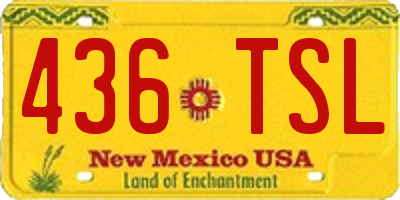 NM license plate 436TSL