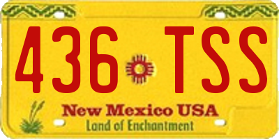NM license plate 436TSS