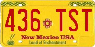 NM license plate 436TST