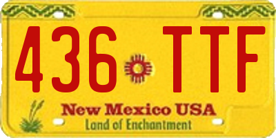 NM license plate 436TTF