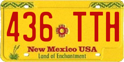 NM license plate 436TTH