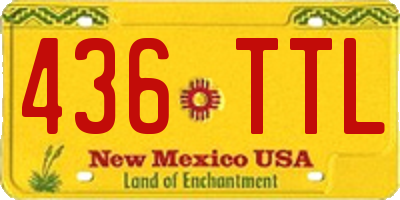 NM license plate 436TTL
