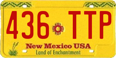 NM license plate 436TTP