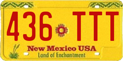 NM license plate 436TTT