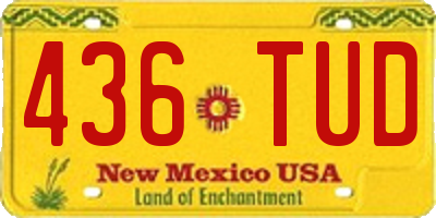 NM license plate 436TUD