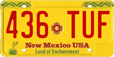 NM license plate 436TUF