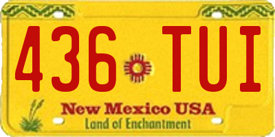 NM license plate 436TUI
