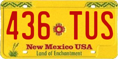 NM license plate 436TUS