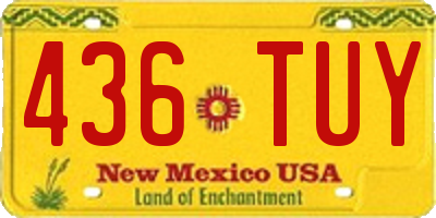 NM license plate 436TUY