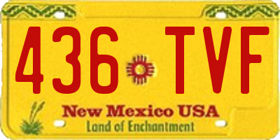 NM license plate 436TVF