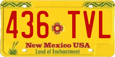 NM license plate 436TVL