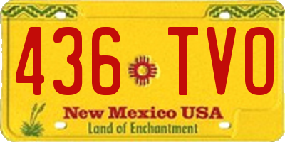 NM license plate 436TVO