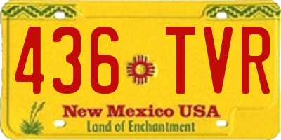 NM license plate 436TVR