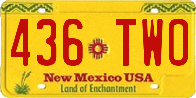 NM license plate 436TWO