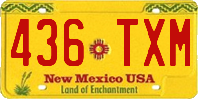 NM license plate 436TXM