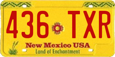 NM license plate 436TXR