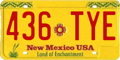 NM license plate 436TYE