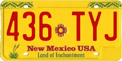 NM license plate 436TYJ