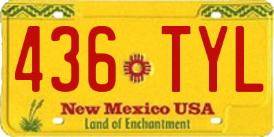 NM license plate 436TYL