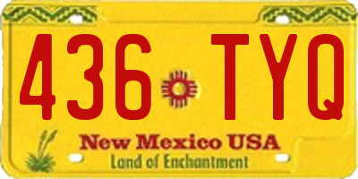 NM license plate 436TYQ