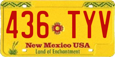 NM license plate 436TYV
