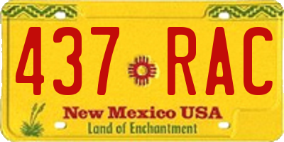 NM license plate 437RAC