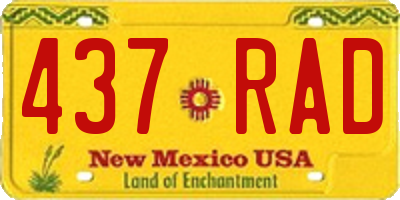 NM license plate 437RAD