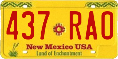 NM license plate 437RAO