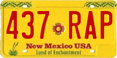 NM license plate 437RAP