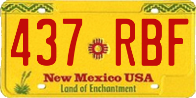 NM license plate 437RBF