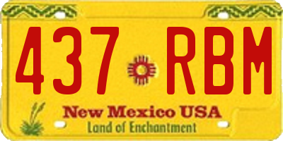 NM license plate 437RBM
