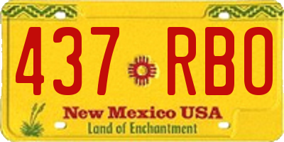 NM license plate 437RBO