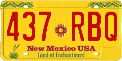 NM license plate 437RBQ