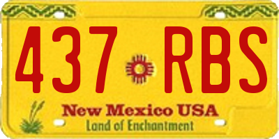 NM license plate 437RBS